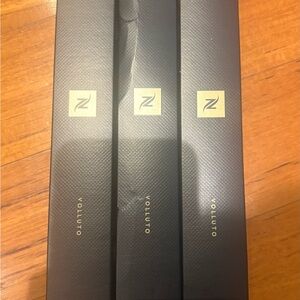 Black Packaged Boxes with Gold Accent — Set of Three